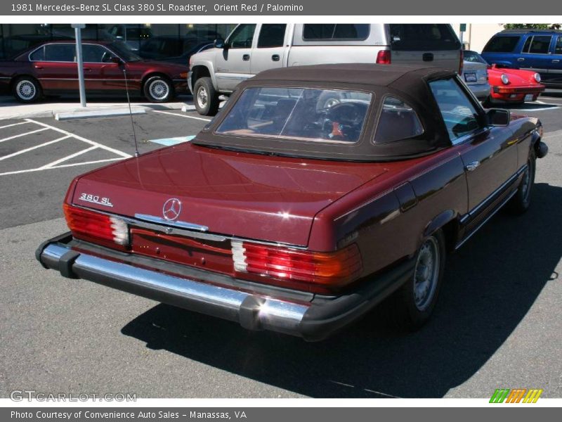 Orient Red / Palomino 1981 Mercedes-Benz SL Class 380 SL Roadster