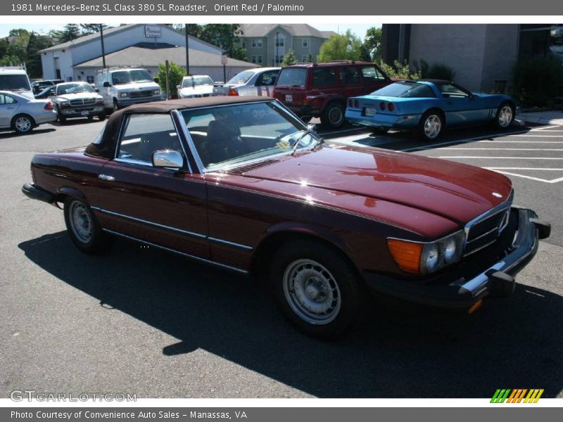 Orient Red / Palomino 1981 Mercedes-Benz SL Class 380 SL Roadster