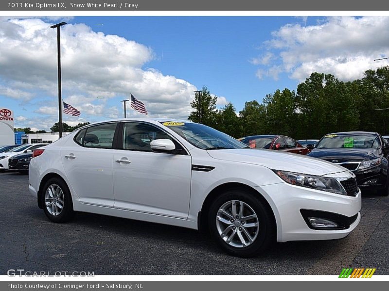 Snow White Pearl / Gray 2013 Kia Optima LX