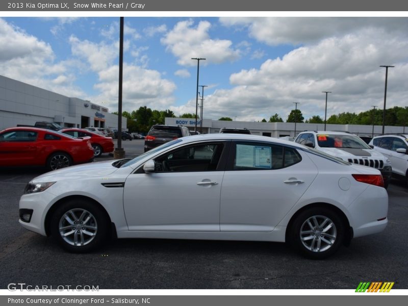 Snow White Pearl / Gray 2013 Kia Optima LX