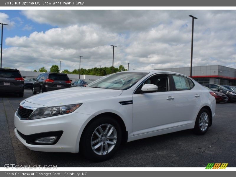 Snow White Pearl / Gray 2013 Kia Optima LX