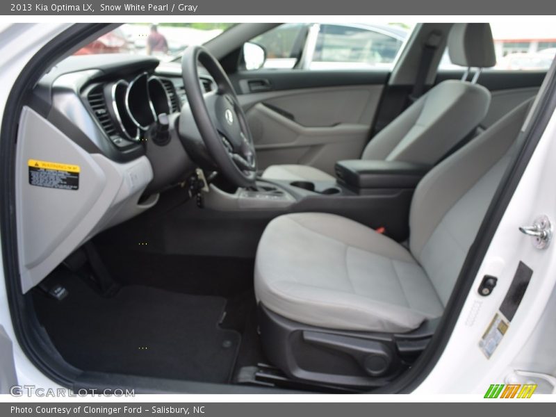 Snow White Pearl / Gray 2013 Kia Optima LX