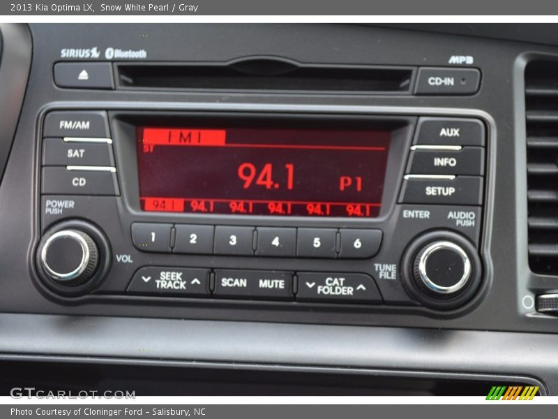 Snow White Pearl / Gray 2013 Kia Optima LX