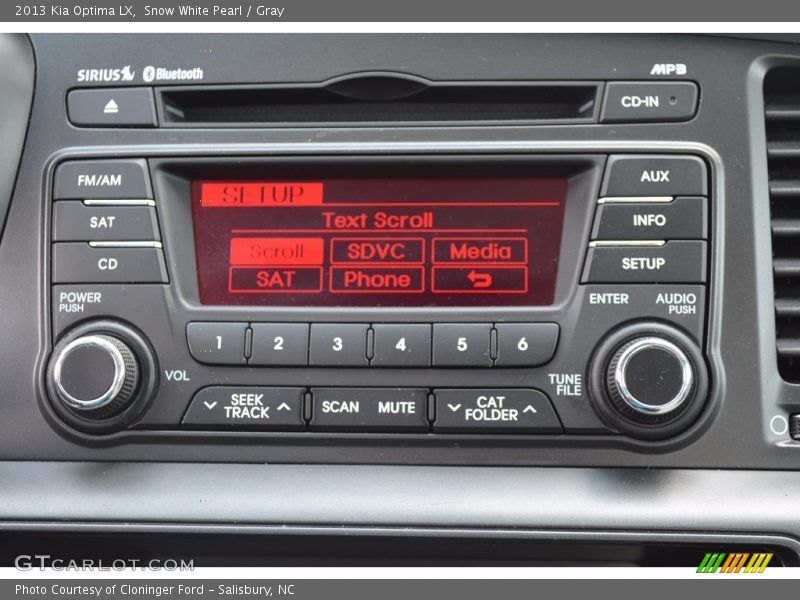 Snow White Pearl / Gray 2013 Kia Optima LX