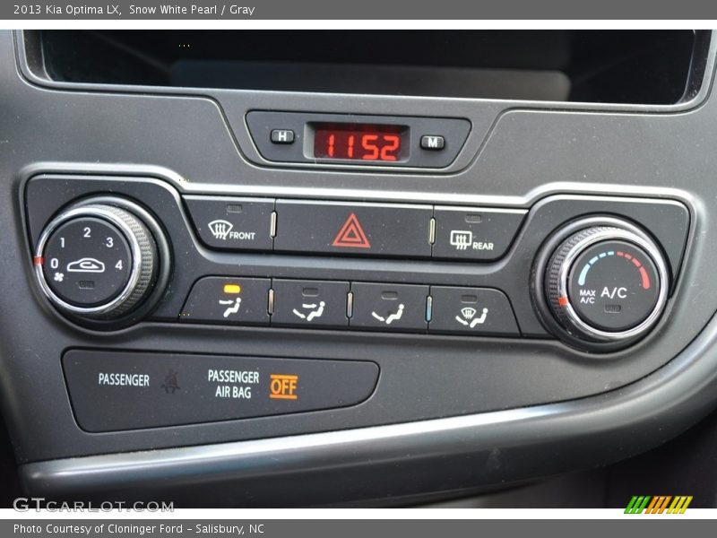 Snow White Pearl / Gray 2013 Kia Optima LX