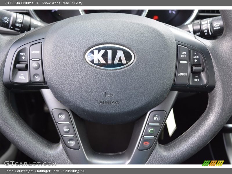 Snow White Pearl / Gray 2013 Kia Optima LX