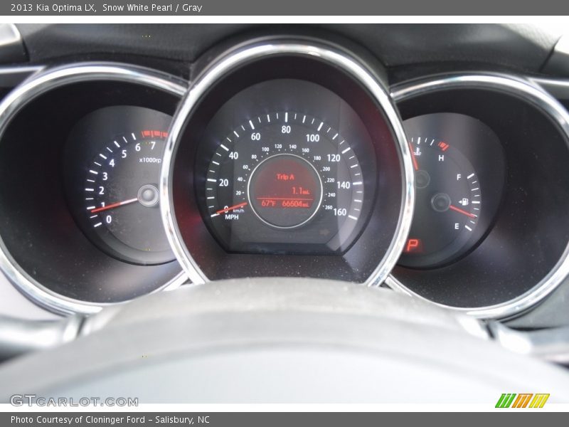 Snow White Pearl / Gray 2013 Kia Optima LX