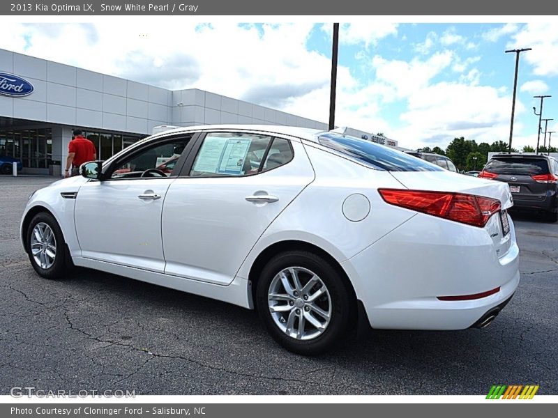 Snow White Pearl / Gray 2013 Kia Optima LX