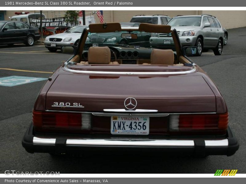 Orient Red / Palomino 1981 Mercedes-Benz SL Class 380 SL Roadster