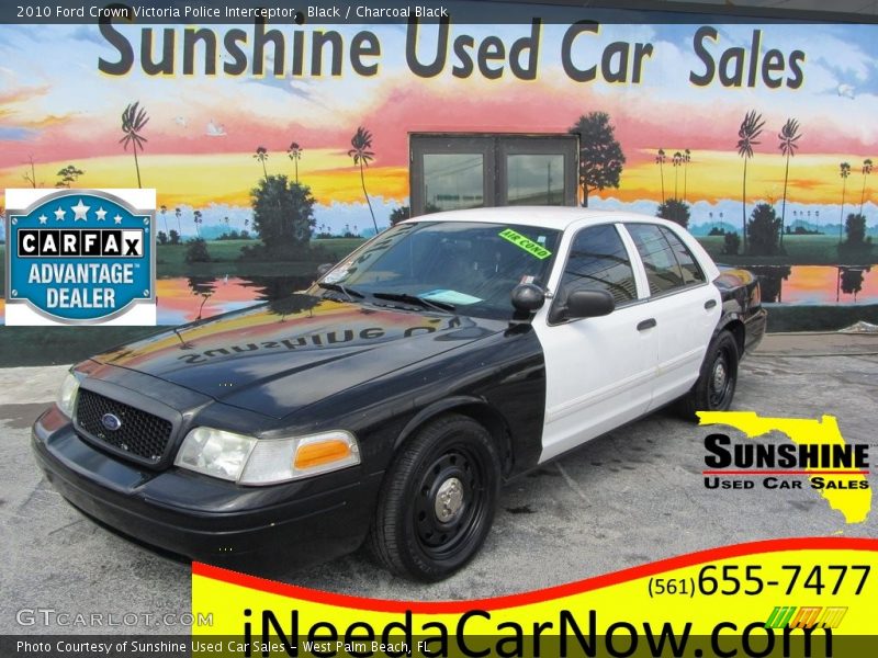 Black / Charcoal Black 2010 Ford Crown Victoria Police Interceptor