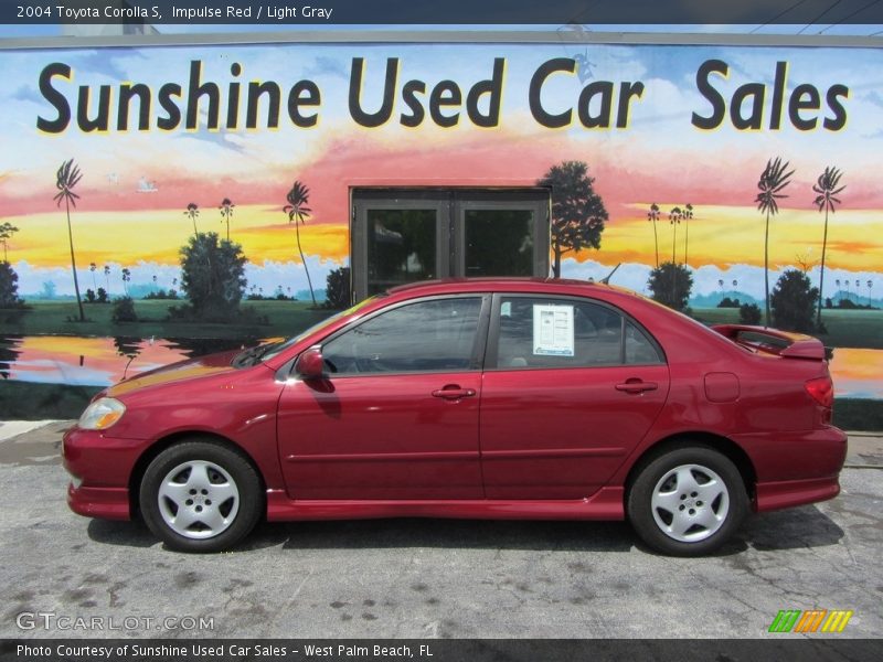 Impulse Red / Light Gray 2004 Toyota Corolla S