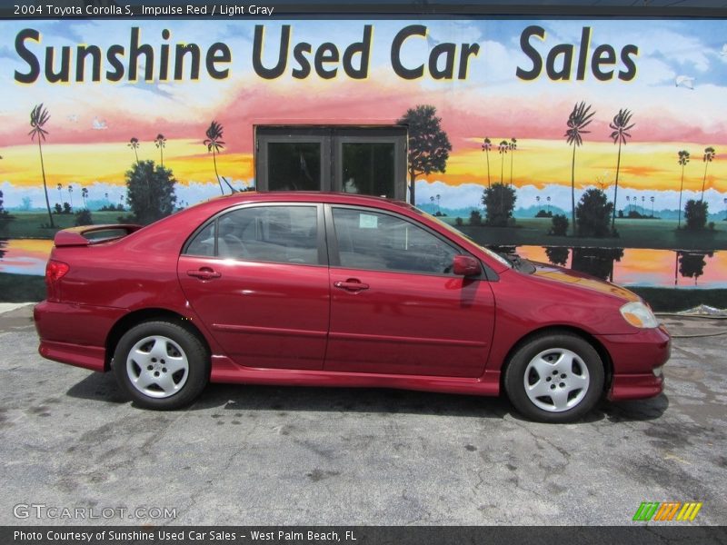 Impulse Red / Light Gray 2004 Toyota Corolla S