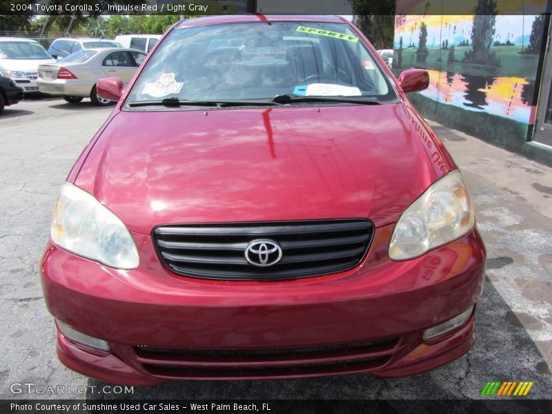 Impulse Red / Light Gray 2004 Toyota Corolla S