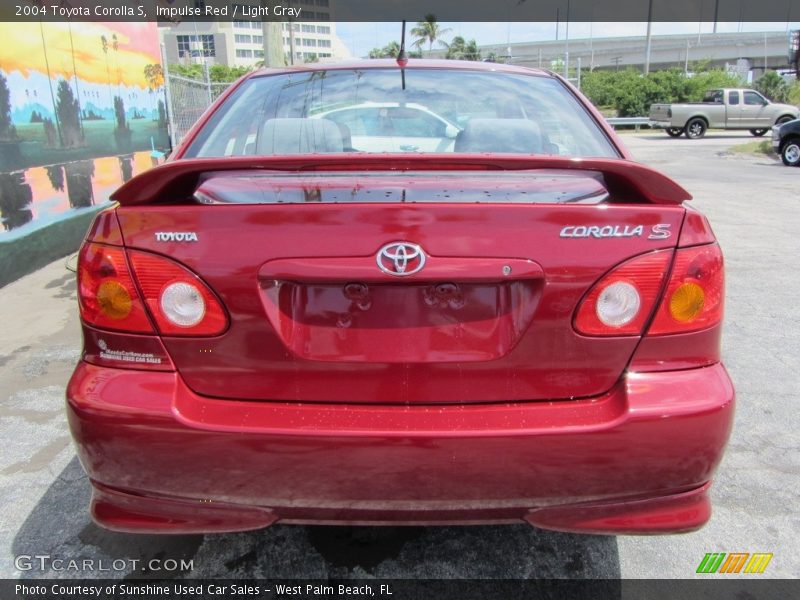 Impulse Red / Light Gray 2004 Toyota Corolla S
