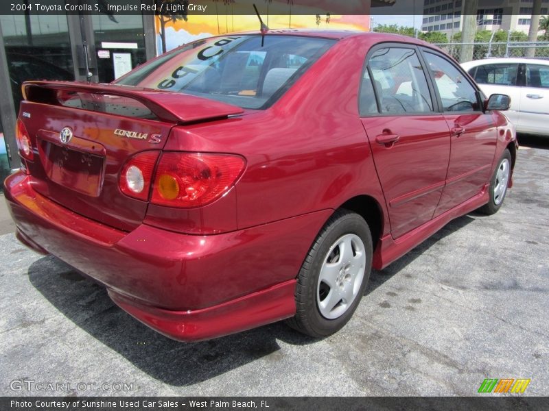 Impulse Red / Light Gray 2004 Toyota Corolla S