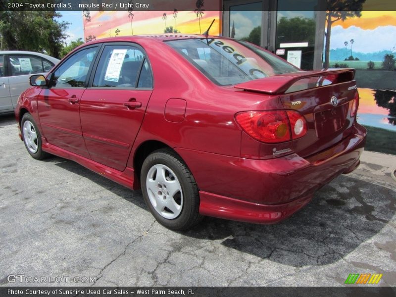 Impulse Red / Light Gray 2004 Toyota Corolla S