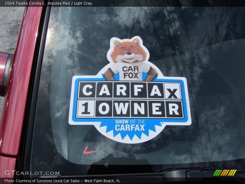 Impulse Red / Light Gray 2004 Toyota Corolla S