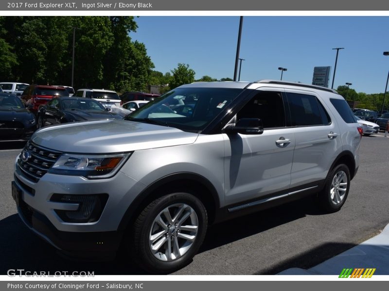 Ingot Silver / Ebony Black 2017 Ford Explorer XLT