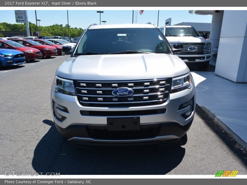 Ingot Silver / Ebony Black 2017 Ford Explorer XLT