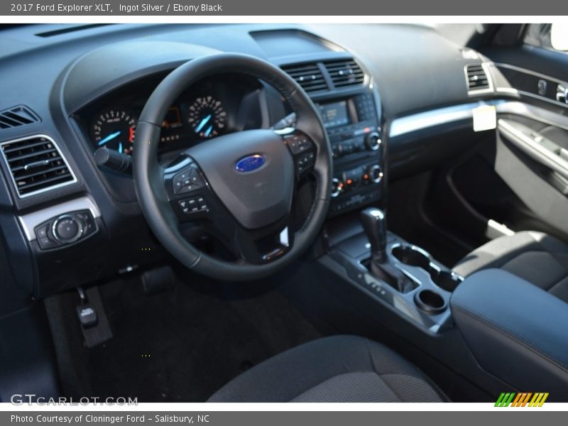 Ingot Silver / Ebony Black 2017 Ford Explorer XLT