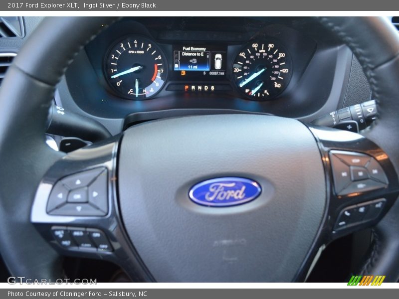 Ingot Silver / Ebony Black 2017 Ford Explorer XLT