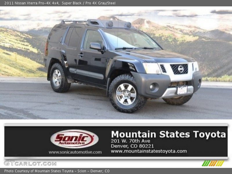 Super Black / Pro 4X Gray/Steel 2011 Nissan Xterra Pro-4X 4x4