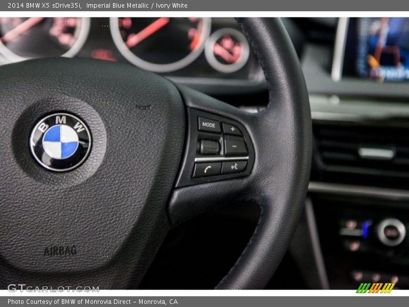Imperial Blue Metallic / Ivory White 2014 BMW X5 sDrive35i
