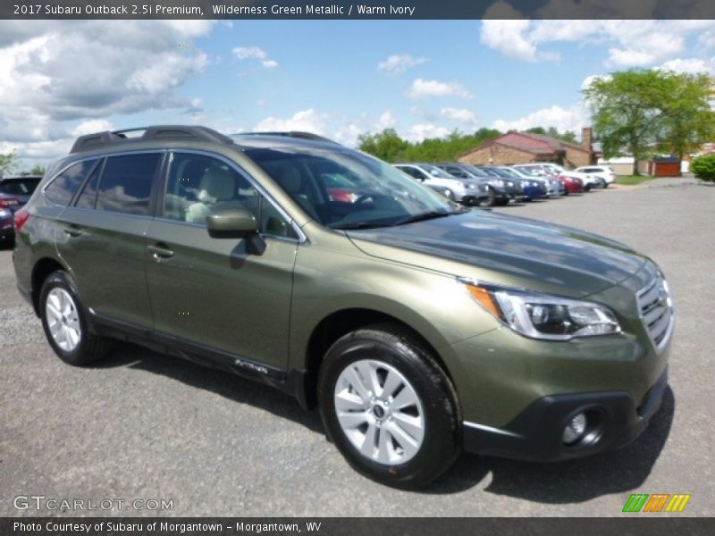 Wilderness Green Metallic / Warm Ivory 2017 Subaru Outback 2.5i Premium