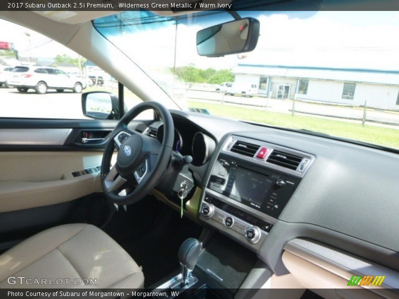 Wilderness Green Metallic / Warm Ivory 2017 Subaru Outback 2.5i Premium