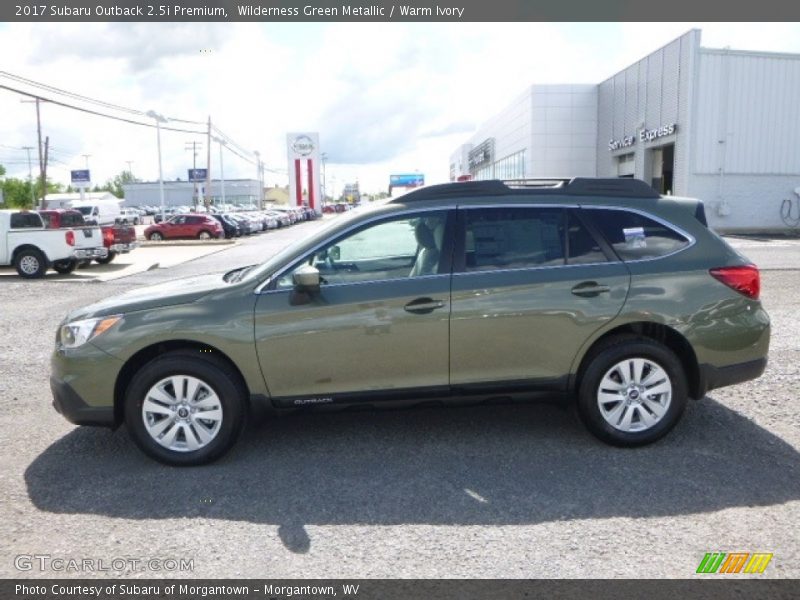 Wilderness Green Metallic / Warm Ivory 2017 Subaru Outback 2.5i Premium