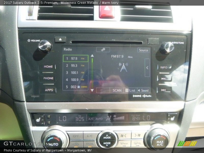 Wilderness Green Metallic / Warm Ivory 2017 Subaru Outback 2.5i Premium
