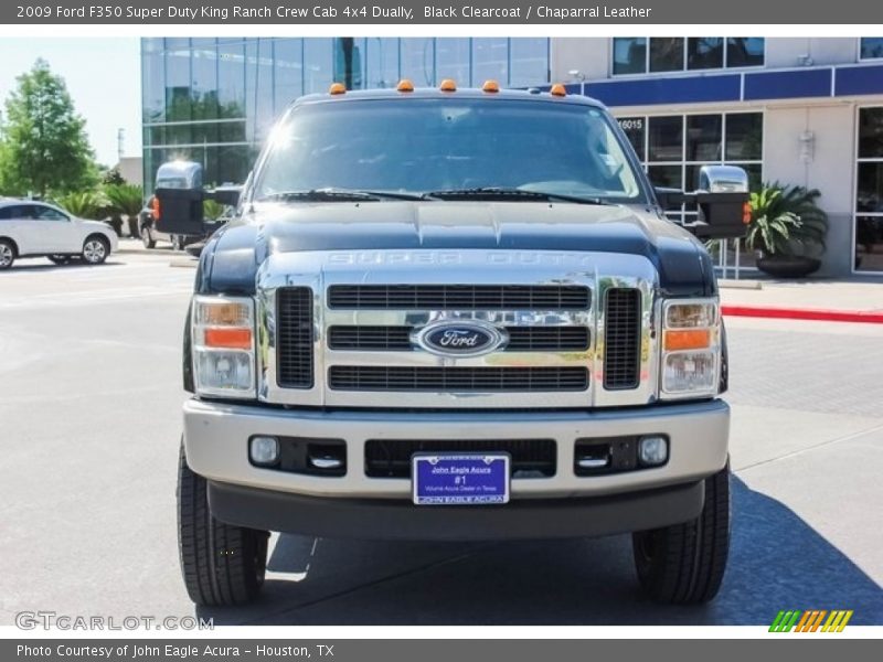 Black Clearcoat / Chaparral Leather 2009 Ford F350 Super Duty King Ranch Crew Cab 4x4 Dually