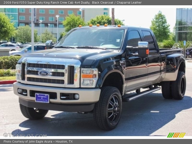 Black Clearcoat / Chaparral Leather 2009 Ford F350 Super Duty King Ranch Crew Cab 4x4 Dually