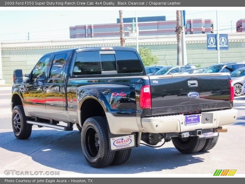 Black Clearcoat / Chaparral Leather 2009 Ford F350 Super Duty King Ranch Crew Cab 4x4 Dually