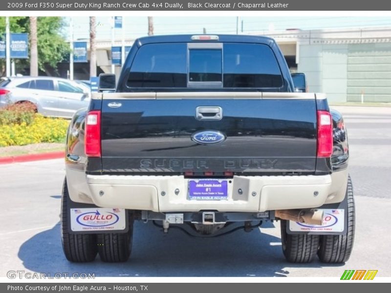 Black Clearcoat / Chaparral Leather 2009 Ford F350 Super Duty King Ranch Crew Cab 4x4 Dually
