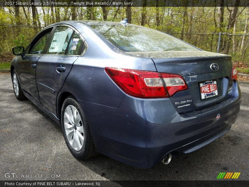 Twilight Blue Metallic / Warm Ivory 2017 Subaru Legacy 2.5i Premium