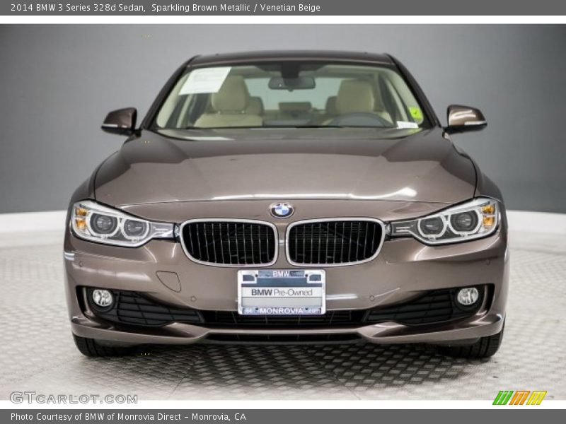 Sparkling Brown Metallic / Venetian Beige 2014 BMW 3 Series 328d Sedan