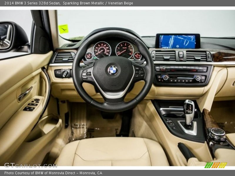 Sparkling Brown Metallic / Venetian Beige 2014 BMW 3 Series 328d Sedan