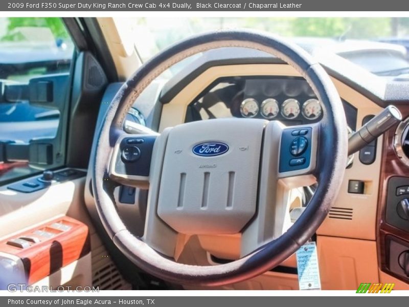 Black Clearcoat / Chaparral Leather 2009 Ford F350 Super Duty King Ranch Crew Cab 4x4 Dually