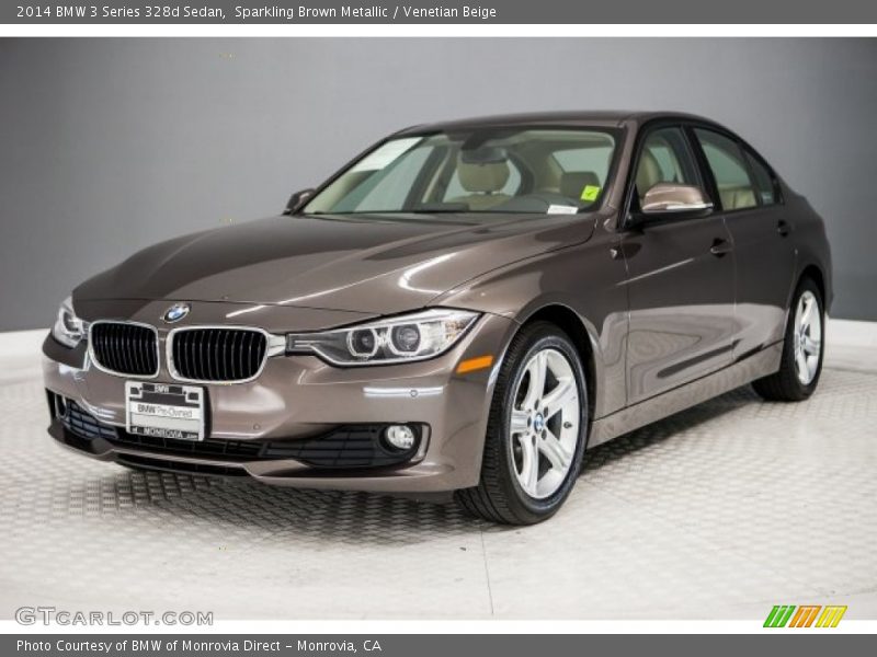 Sparkling Brown Metallic / Venetian Beige 2014 BMW 3 Series 328d Sedan