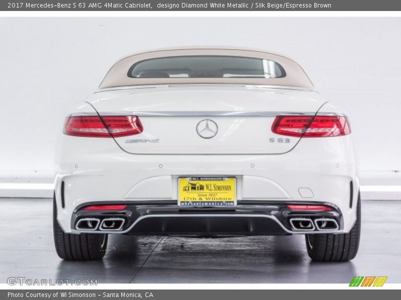 designo Diamond White Metallic / Silk Beige/Espresso Brown 2017 Mercedes-Benz S 63 AMG 4Matic Cabriolet
