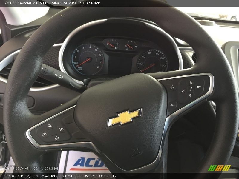 Silver Ice Metallic / Jet Black 2017 Chevrolet Malibu LS
