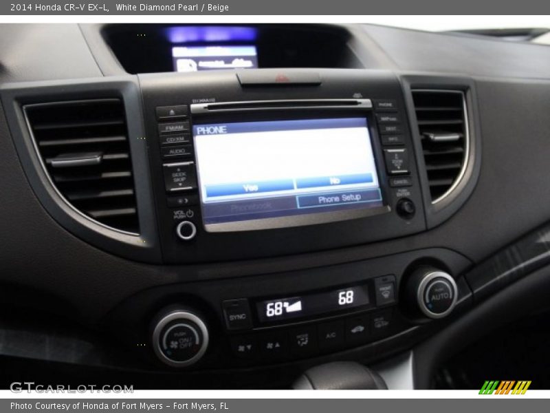 White Diamond Pearl / Beige 2014 Honda CR-V EX-L