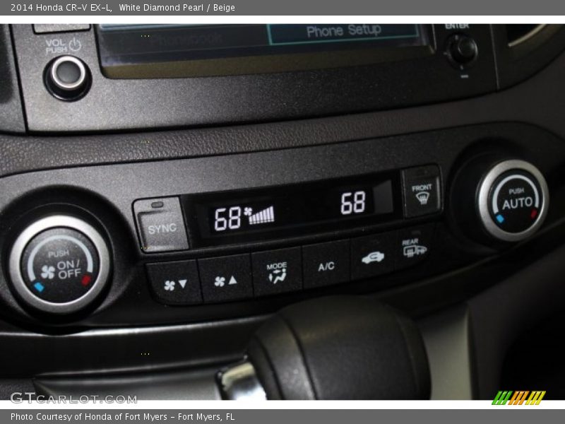 White Diamond Pearl / Beige 2014 Honda CR-V EX-L