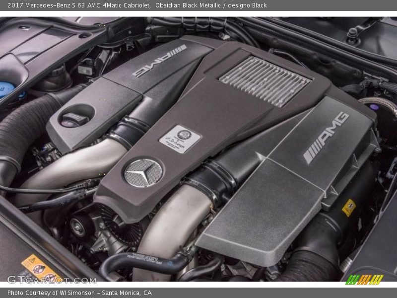  2017 S 63 AMG 4Matic Cabriolet Engine - 5.5 Liter AMG biturbo DOHC 32-Valve VVT V8