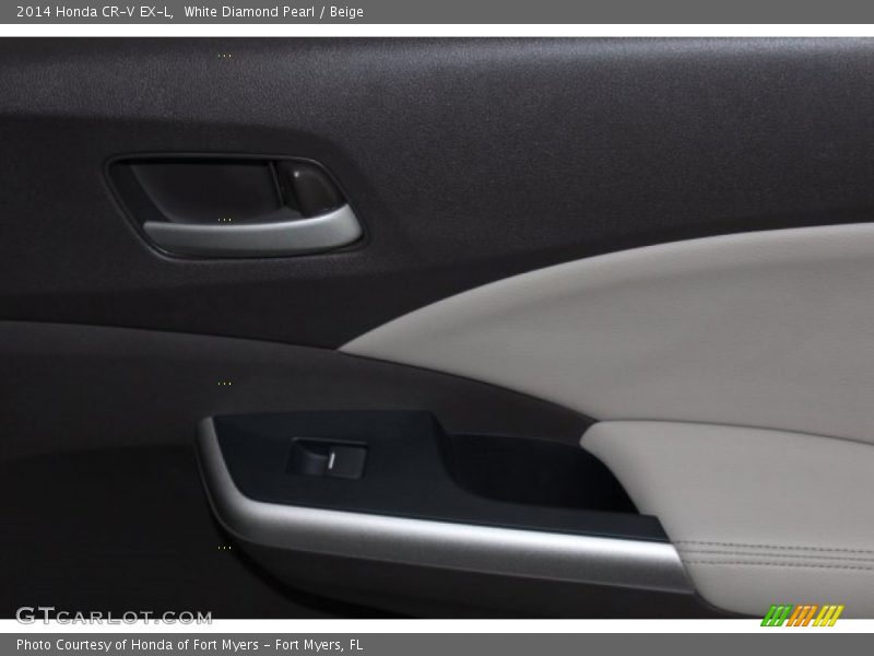 White Diamond Pearl / Beige 2014 Honda CR-V EX-L
