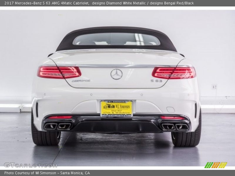 designo Diamond White Metallic / designo Bengal Red/Black 2017 Mercedes-Benz S 63 AMG 4Matic Cabriolet