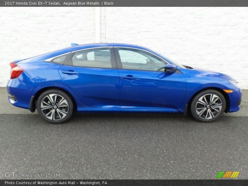 Aegean Blue Metallic / Black 2017 Honda Civic EX-T Sedan