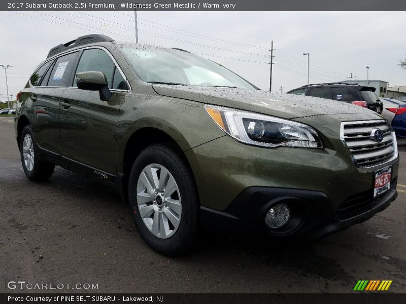 Wilderness Green Metallic / Warm Ivory 2017 Subaru Outback 2.5i Premium