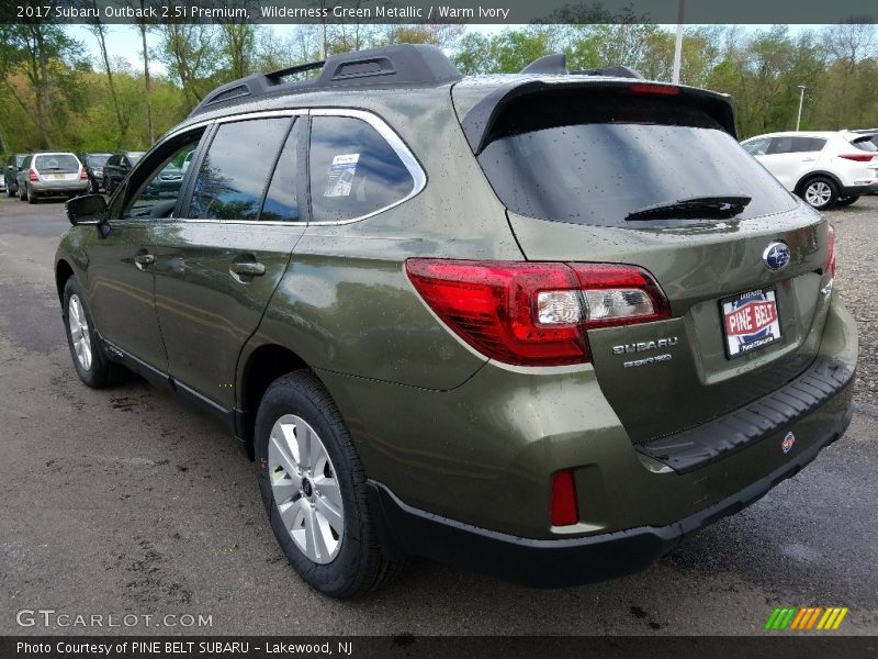 Wilderness Green Metallic / Warm Ivory 2017 Subaru Outback 2.5i Premium